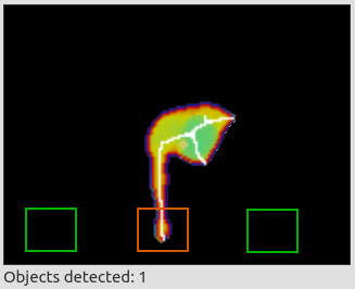 Person grabbing into region of interest