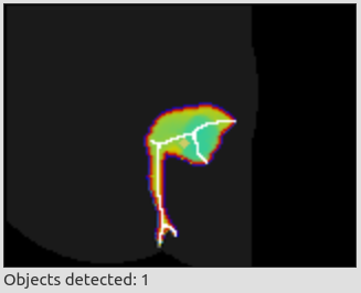 Detected person with open hand grabbing